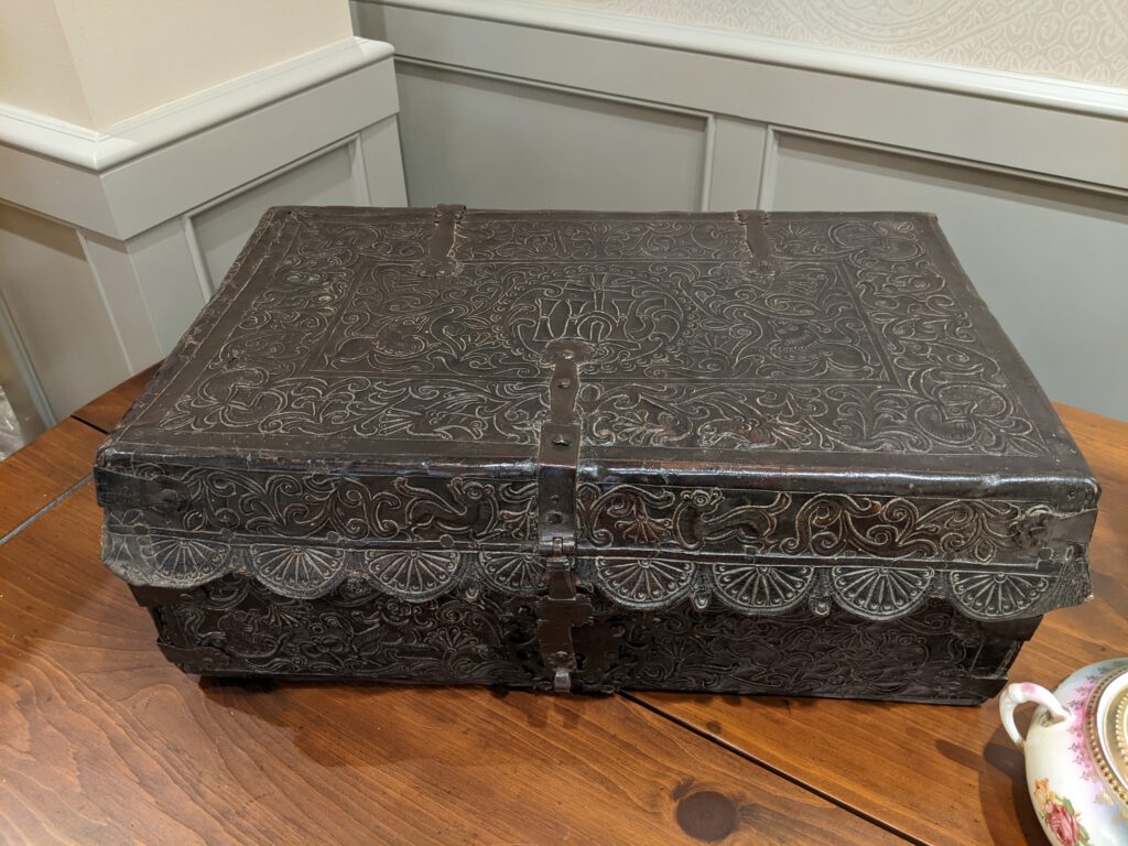 17th-Century Leather Document Box