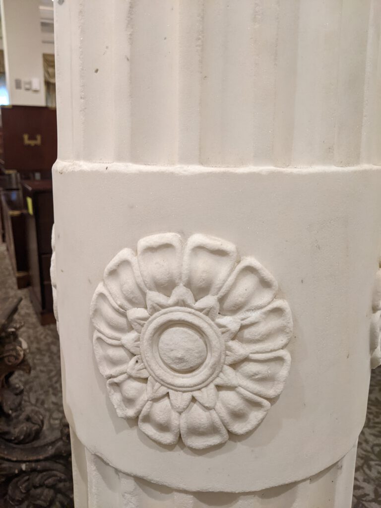 Carved Marble Display Column