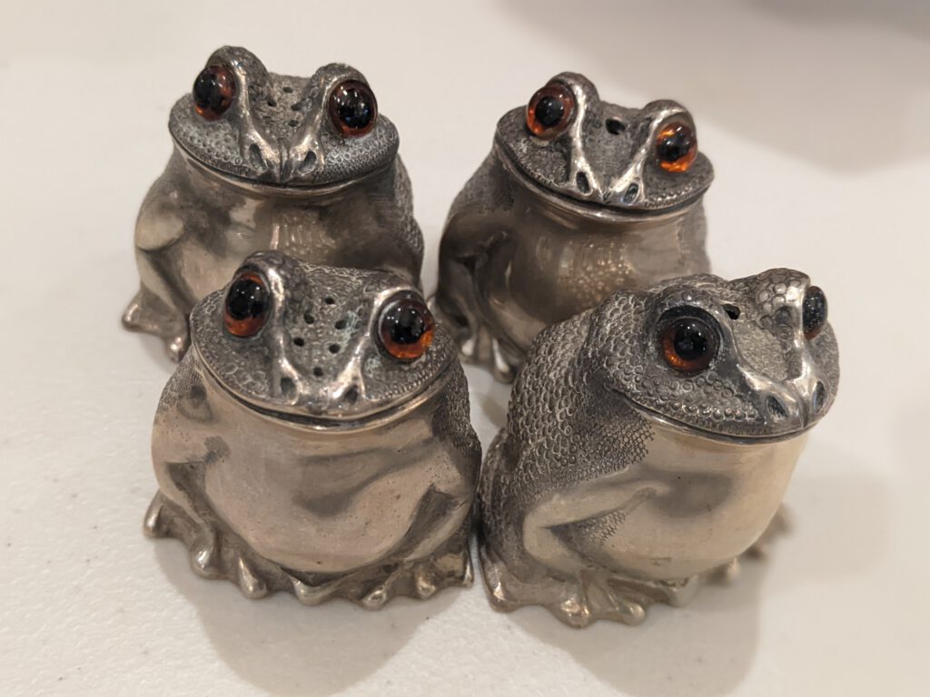 Set of Four Cartier Silver Frogs