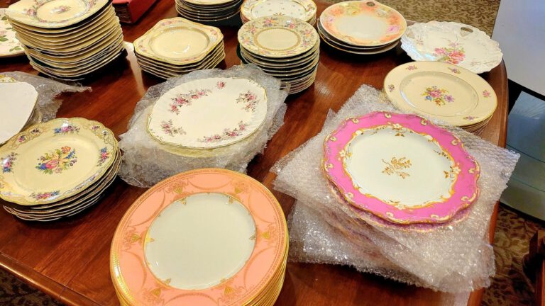 Set of Vintage Fine China Plates